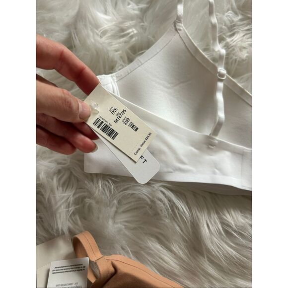 Abercrombie and Fitch and Aeropostale  size medium girls bras white and tan brow - Picture 3 of 8